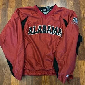 Alabama Crimson Tide Starter Jacket Pullover Windbreaker Size Large